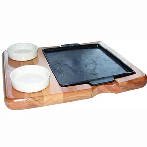 Tábua Quadrada c/ Chapa c/ 02 Cumbucas - MS Madeiras