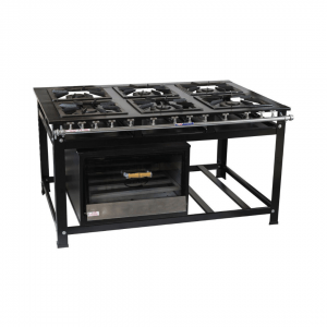 Fogão c/ Forno Cristal Aço 6 Bocas (3 BD + 3 BS) - Standard