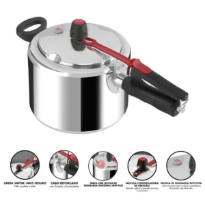 Panela de Pressão Polida 7 Litros – Clock