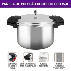 Panela de pressão Rochedo Turbo 15 litros