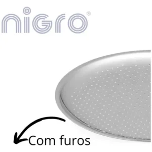 Forma de pizza perfurada 36 cm Nigro